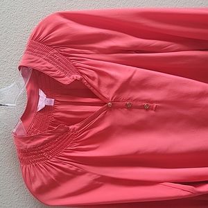 Lilly Pulitzer Elsa silk top--pretty coral color